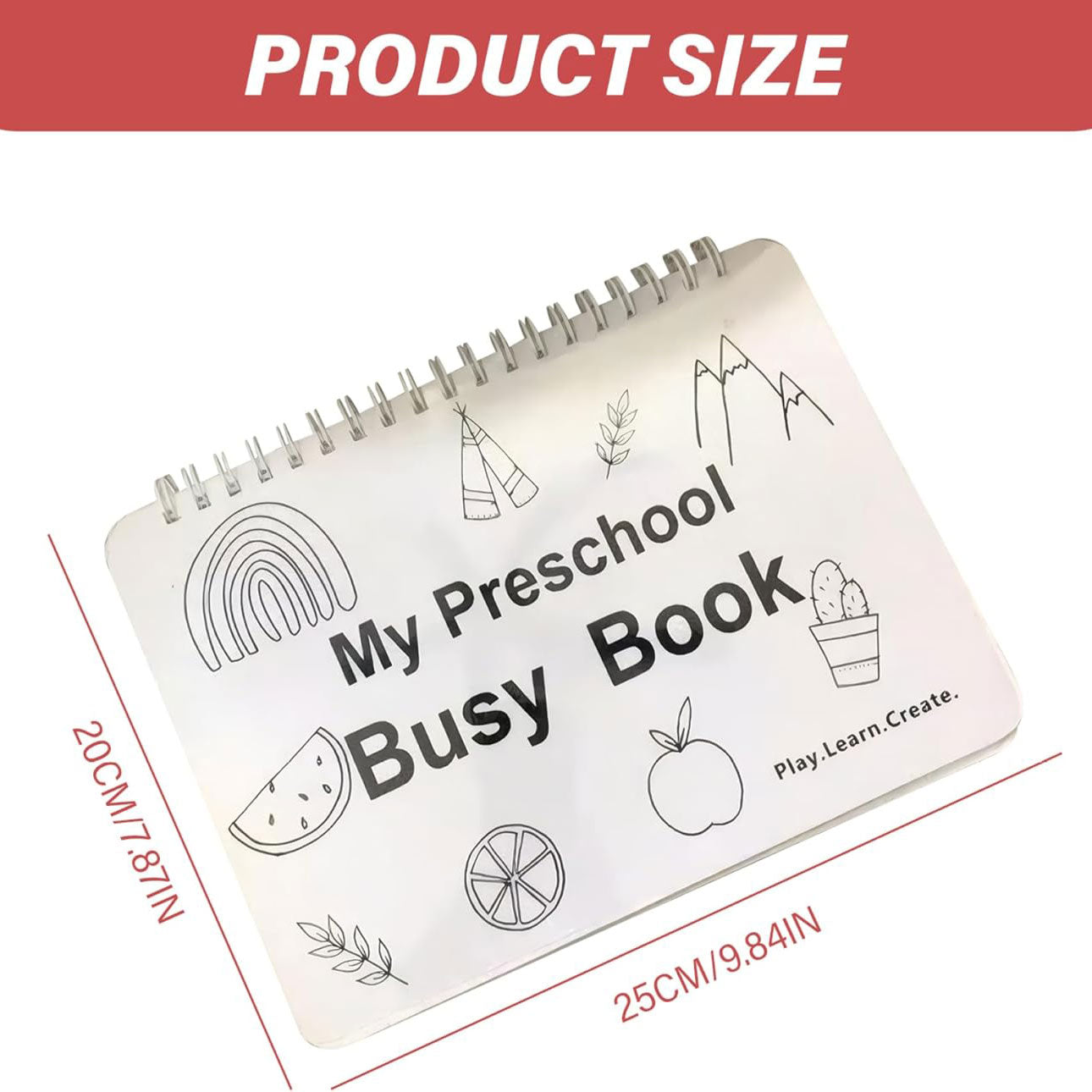 My Preschool Busy Book - 12 Engaging Themes Educational Preschool for Travel and Fun Learning