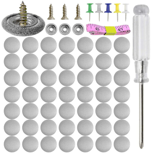 50PCS Automotive Car Roof Headliner Repair Button (with Pushpins + Measure + Screwdriver)