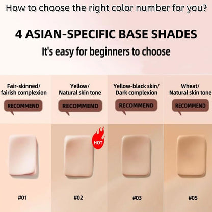 3 in 1 Luminous Dual Ended Concealer Foundation Stick with Brush-  Lightweight Brighten Long Lasting Make up Sticks for All Skin Types