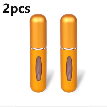 2Pcs Spray Bottle 5ml Perfume Atomizer Portable Liquid Container for Cosmetics Traveling Mini Aluminum Spray