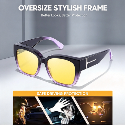Unisex Polarized Fit-Over Glasses, Full Rim