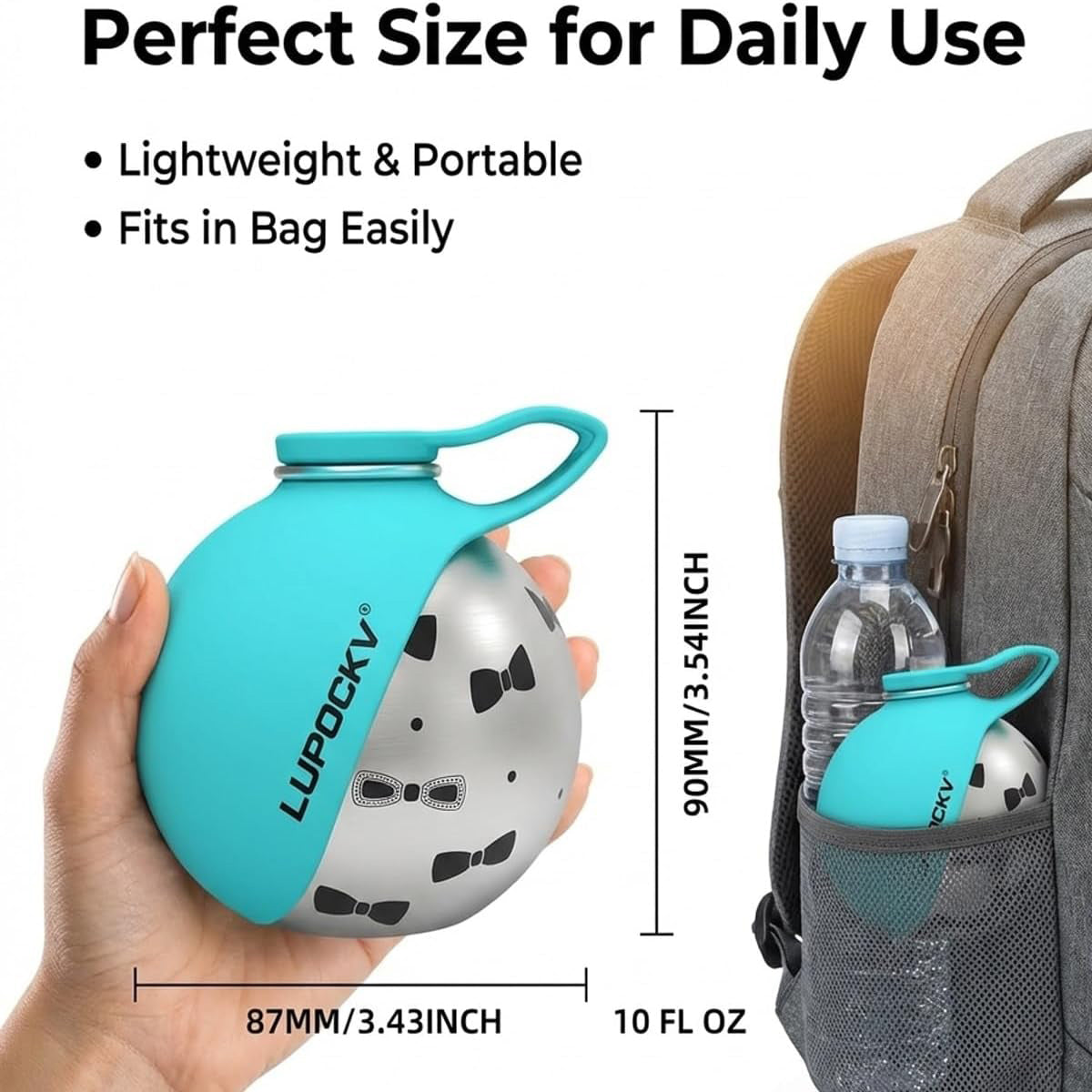 2-in-1 Portable Dog Water Bottle with Bowl