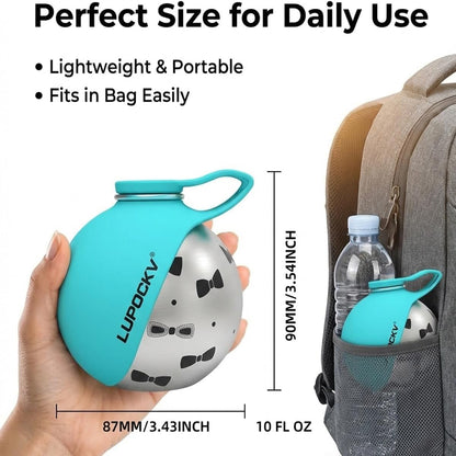 2-in-1 Portable Dog Water Bottle with Bowl