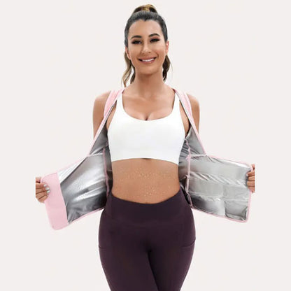 Women's Zip-Up Compression Shapewear Vest - Athletic Active Tops with Built-In Bra
