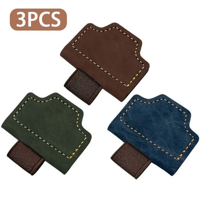 3PCS Magnetic Leather Bookmark with Pen Holder