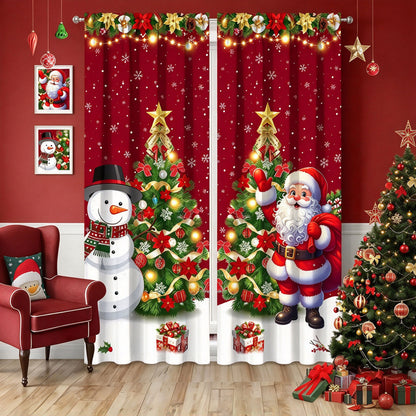 Digitally Printed Polyester Christmas Curtains