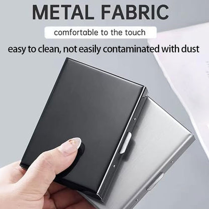 RFID Blocking Metal Card Wallet, Slim Stainless Steel Design with 6 Card Slots