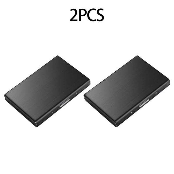 RFID Blocking Metal Card Wallet, Slim Stainless Steel Design with 6 Card Slots