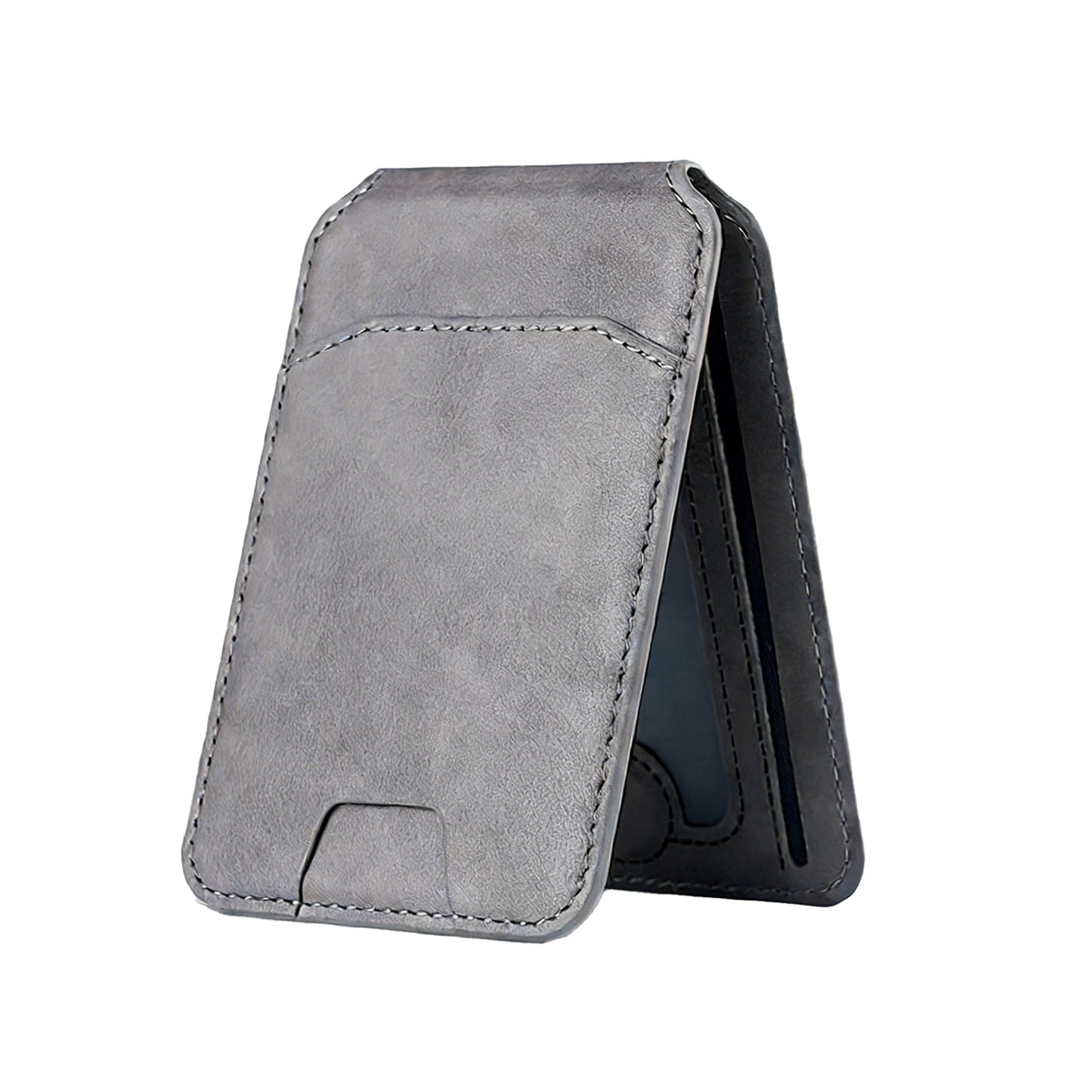 Leather Magnetic Credit Card Wallet for MagSafe RFID Blocking