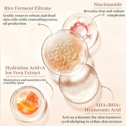 Rice & Black Rice Serum Set - Exfoliating Glass Skin Facial Essence