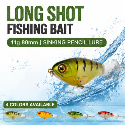 1PC 11g 80mm Long Shot Fishing Squid Artifact Fake Fishing Bait
