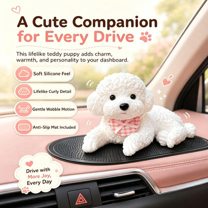 Cute Silicone Puppy Car Dashboard Ornament