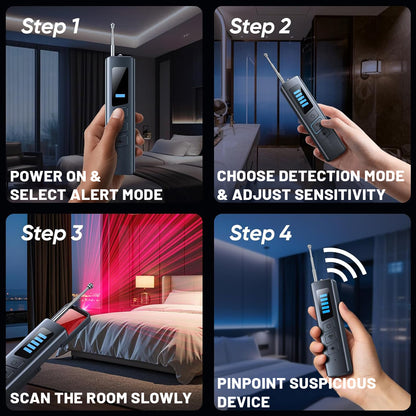 Hidden Camera Detector for Wireless Cameras, GPS Trackers, Privacy Protection