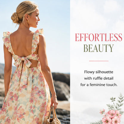 Womens Summer Floral Maxi Dress