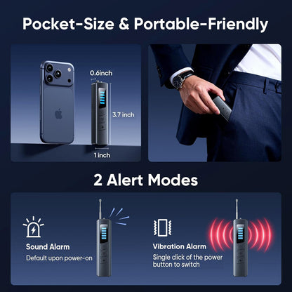 Hidden Camera Detector for Wireless Cameras, GPS Trackers, Privacy Protection