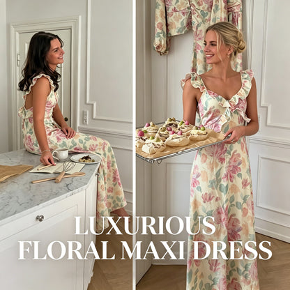 Womens Summer Floral Maxi Dress