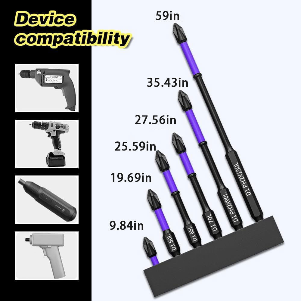 6-Piece Magnetic Screwdriver Bit Set