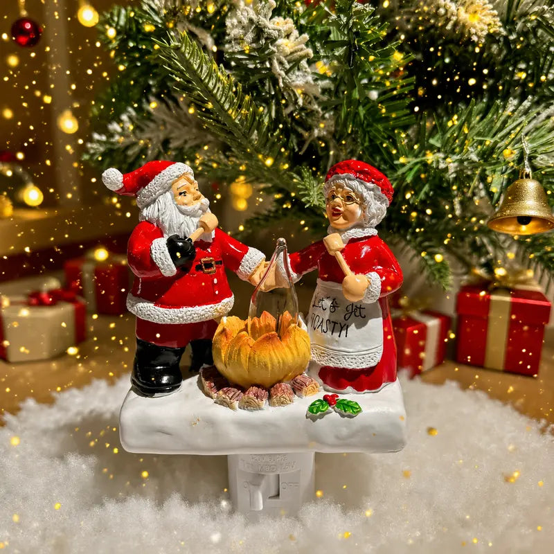 Santa Claus Resin Night Light - Creative Christmas Decorative Light for Home Living Room