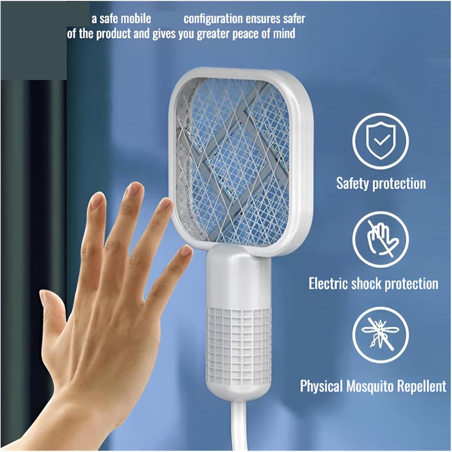 USB Mini Mosquito Swatter, Mini Mosquito Killer Bat Portable Bug
