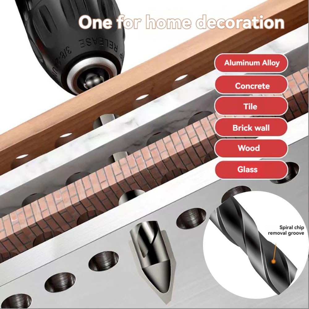 5-PCS 4-Cutter Cross-Head Drill Bit Set