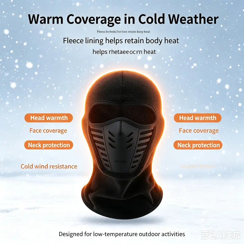 Unisex Fleece Full Face Balaclava Ski Mask