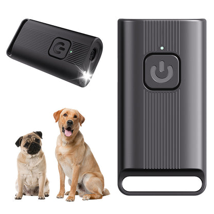 Stop Barking Dog Trainer Handheld Ultrasonic Chaser Drive Away Device Flashlight