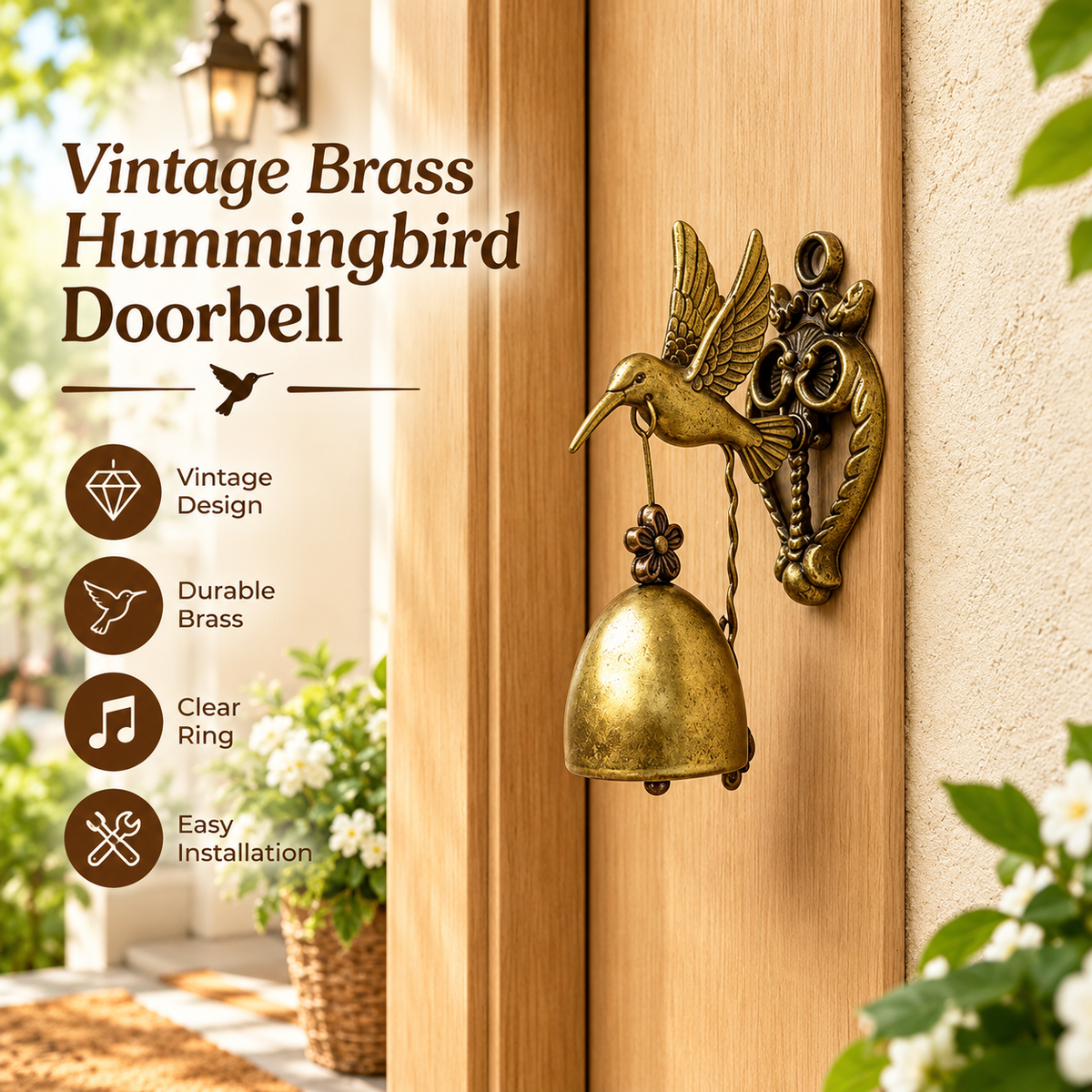 Vintage Hummingbird Doorbell