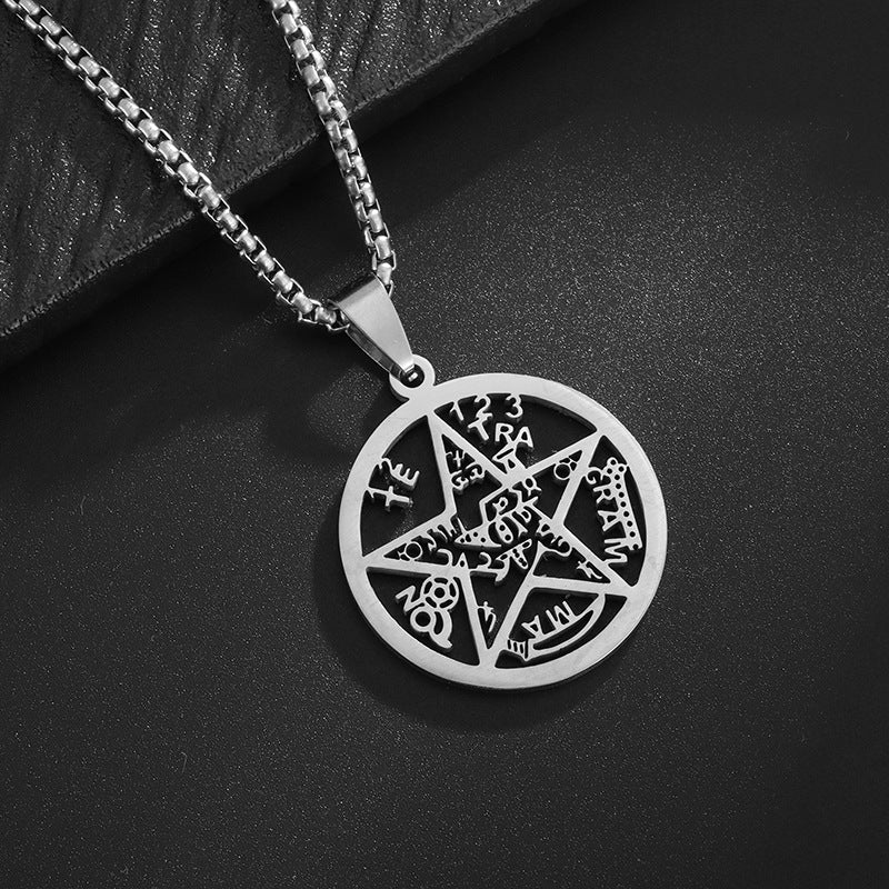 Tetragrammaton Pentagram Necklace