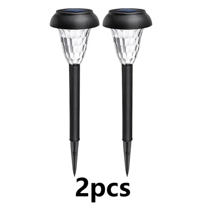 2 Pack Solar Lights Outdoor with Great Pattern, Waterproof Auto On/Off