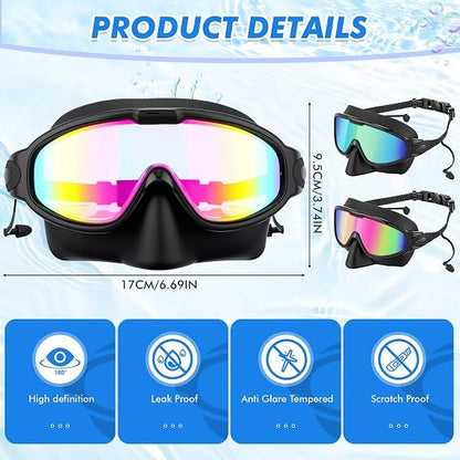 Adult Wide-Angle Anti-Fog UV-Protection Goggles (Earplugs Included)