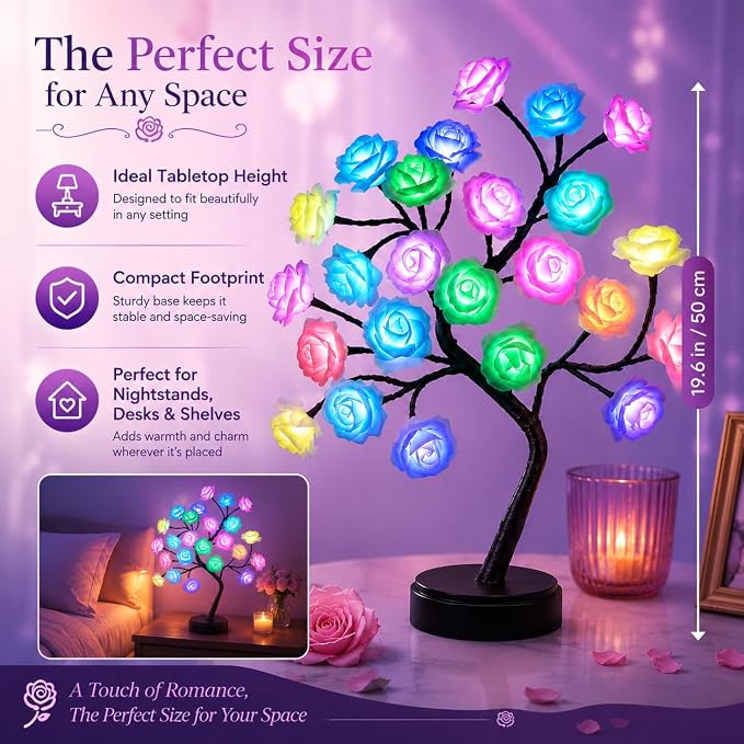 LED Rose Tree Light with Remote Control