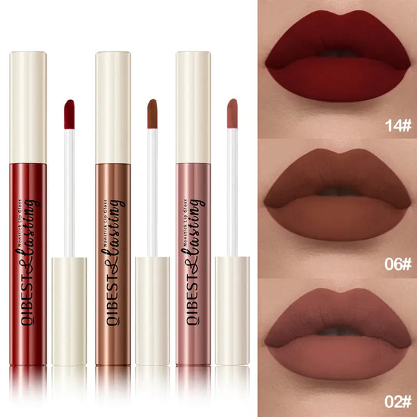 3PCS Matte Velvet Lip Gloss