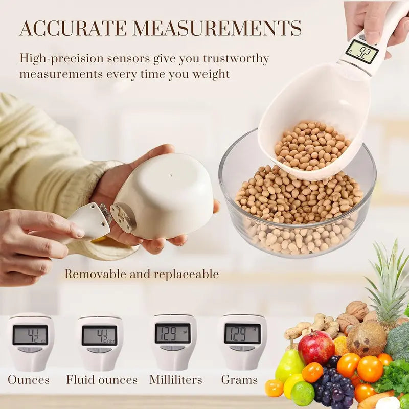 Digital Food Measuring Scoop Scale Electronic Kitchen Measuring Spoon Scale for Cooking Baking