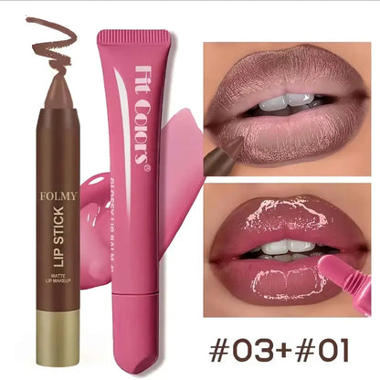 Matte Lipliner & Moisturizing Lip Oil Set