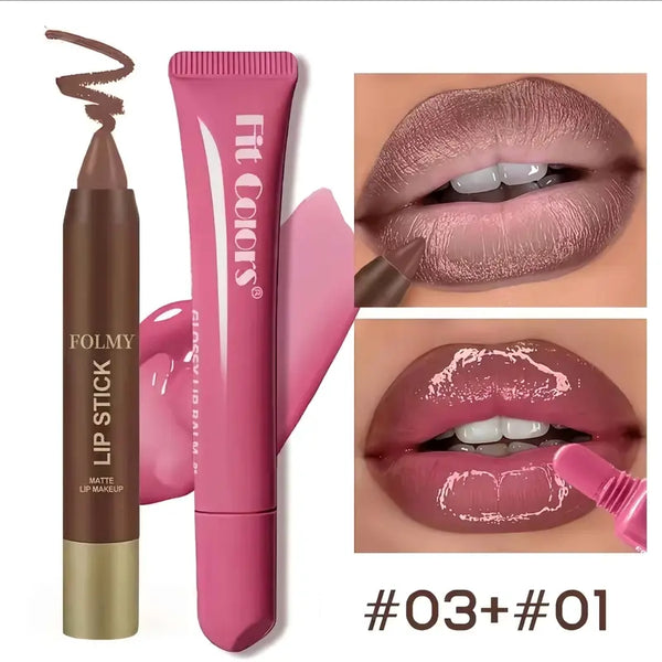Matte Lipliner & Moisturizing Lip Oil Set