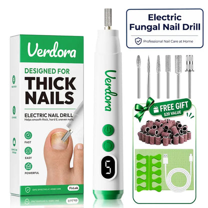 Electric Nail Drill for Thick Nails, 6 Interchangeable Nail Bits
