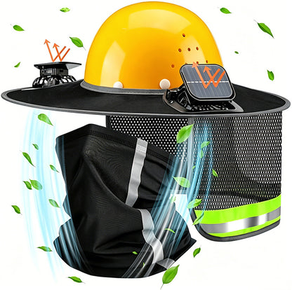 Solar-Powered Fan Safety Helmet