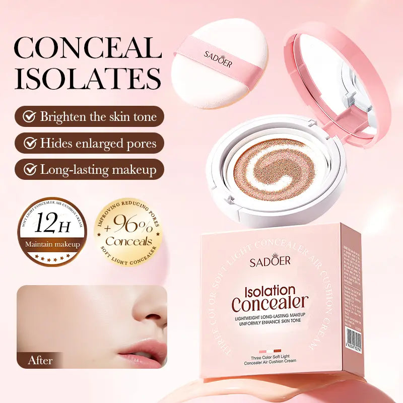 2PCS 3-Color Facial Concealer Air Cushion Cosmetics