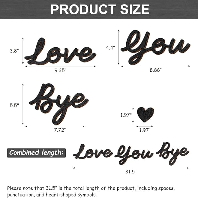 "Love You, Bye" Wall Decor