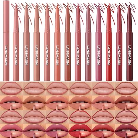 12-Color Matte Lip Liner Set