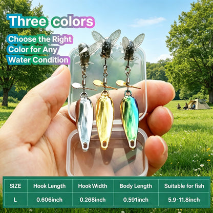 3 Pack Metal Spinner Baits
