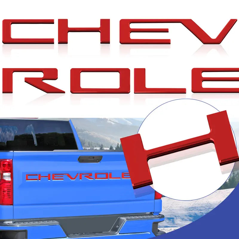 3D Raised Tailgate Lettering Inserts Decal