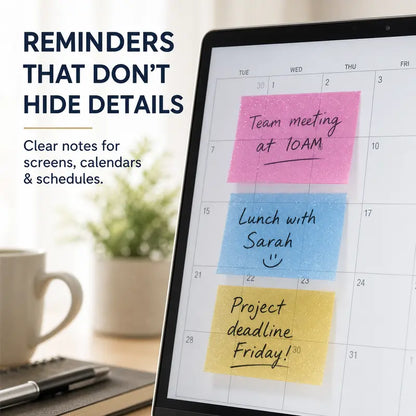 Frosted See-Through Glittered Reusable Sticky Notes