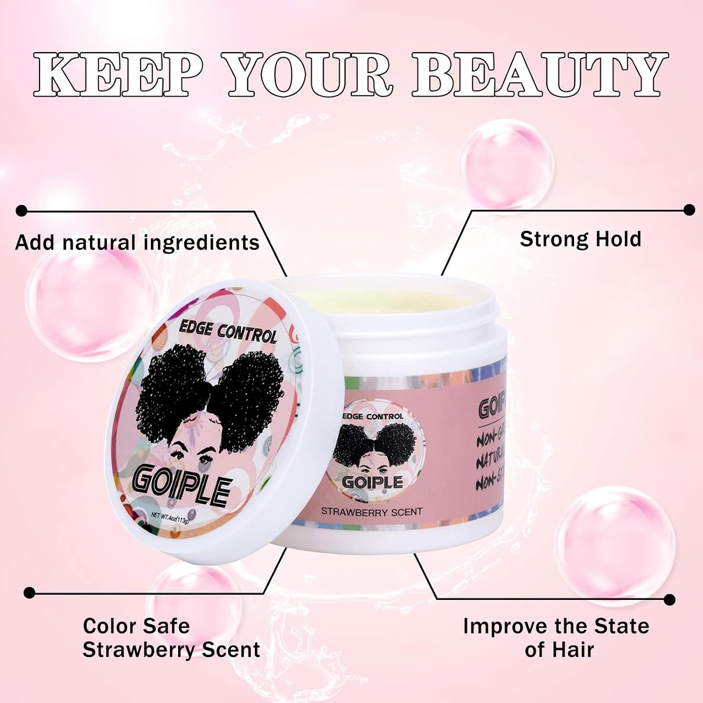 Edge Control Wax for Women Strong Hold Non-greasy