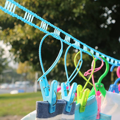 3 Pack Clotheslines for Outside, Adjustable Clothes line