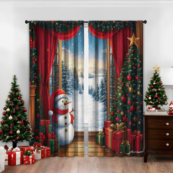 Digitally Printed Polyester Christmas Curtains