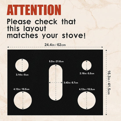 Non-Stick Gas Stove Burner Covers, Reusable Stovetop Protector Liners