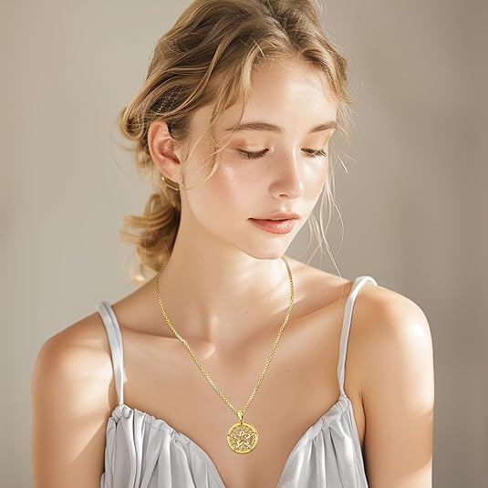 Tetragrammaton Pentagram Necklace