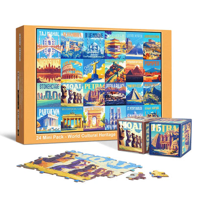 24-Box Mini 1000-Piece Jigsaw Puzzle Blind Box Set