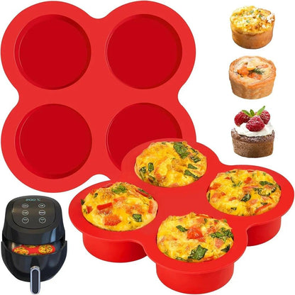 4-Cup Silicone Air Fryer Egg Mold